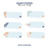 New Mermaid Personalized Name Sticker Set