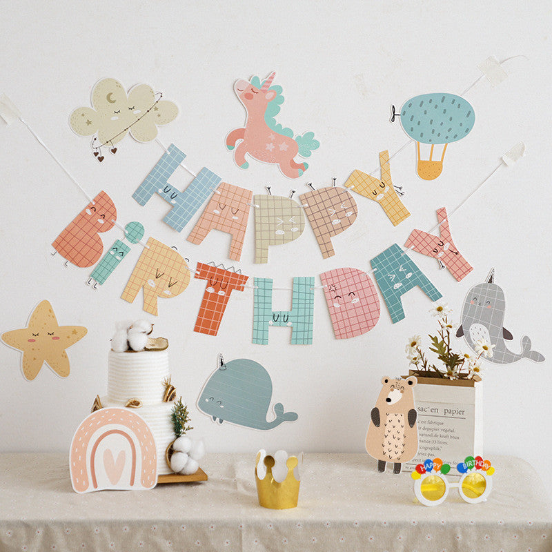 [SG Seller] - Pastel Color Theme Birthday Banner Balloon Candle Party Decoration