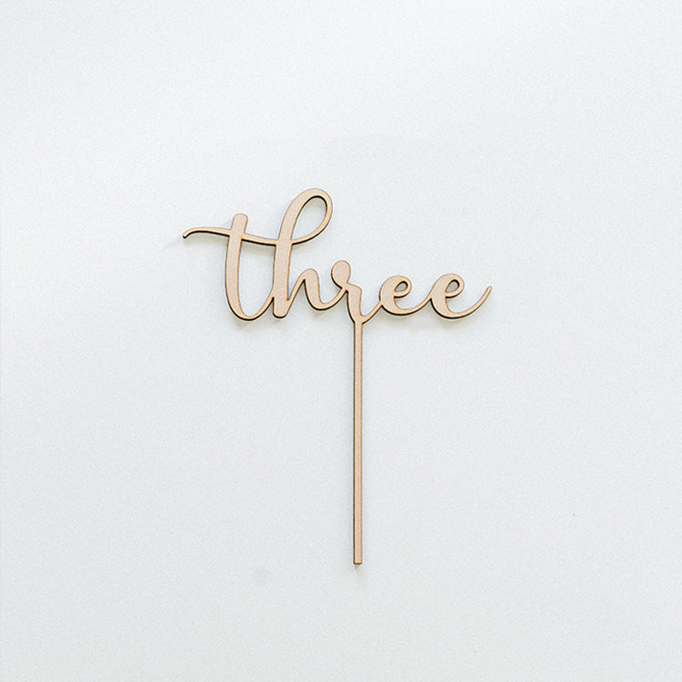 [SG Seller] - Birthday 100days number wooden cake topper