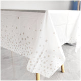 Silver Star Printed Disposable Waterproof Table Cloth