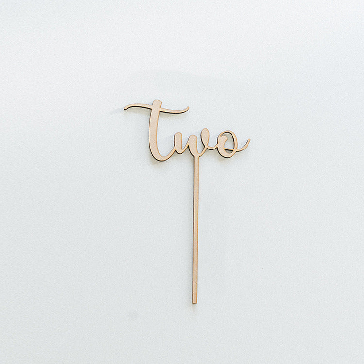 [SG Seller] - Birthday 100days number wooden cake topper