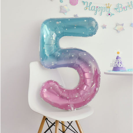 40 inch galaxy number balloon birthday balloon for party decoration