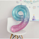 40 inch galaxy number balloon birthday balloon for party decoration