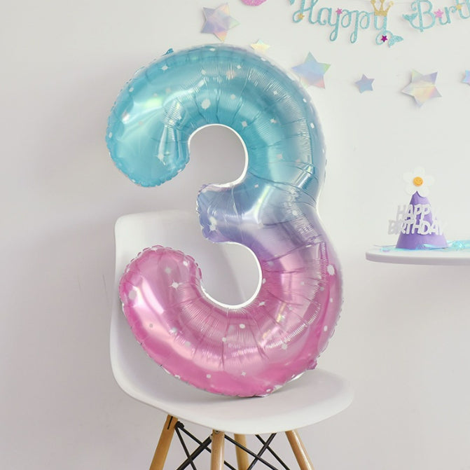 40 inch galaxy number balloon birthday balloon for party decoration