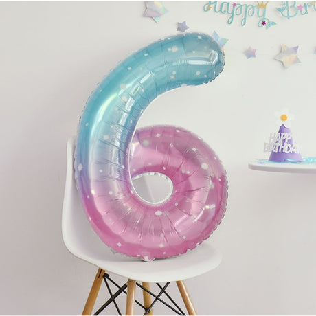 40 inch galaxy number balloon birthday balloon for party decoration