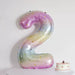 40 inch pastel rainbow Number balloon birthday balloon for party decoration