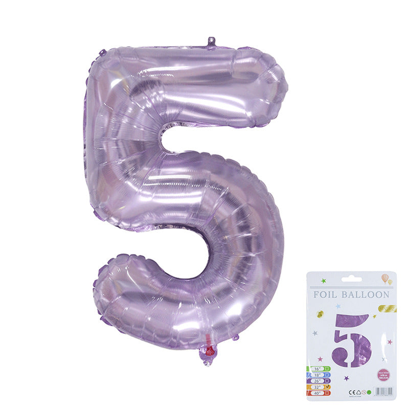 32 inch Jelly Purple Number Balloon