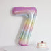 40 inch pastel rainbow Number balloon birthday balloon for party decoration