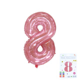 32 inch Jelly Pink Number Balloon