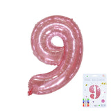 32 inch Jelly Pink Number Balloon