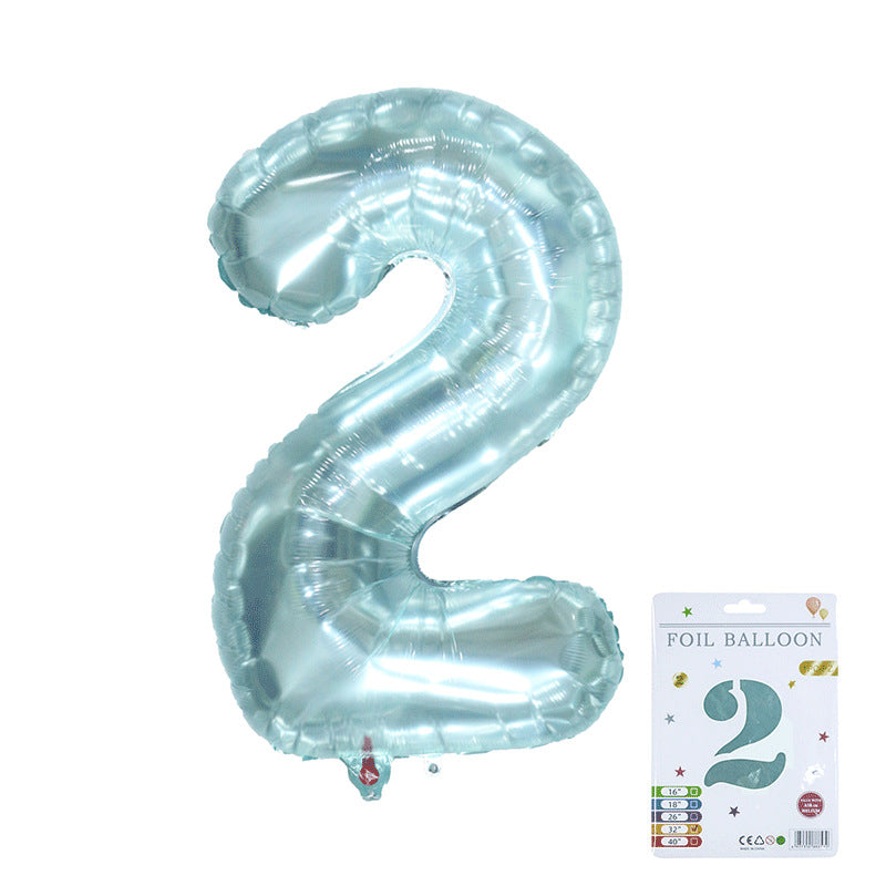 32 inch Jelly Blue Number Balloon