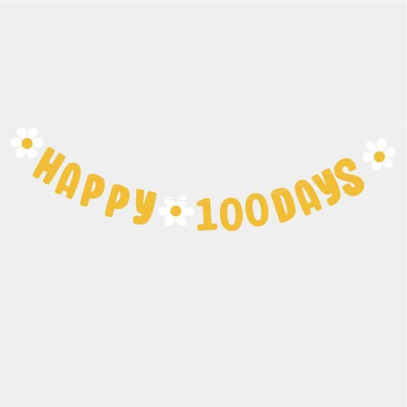 Daisy Theme Banner Balloon Party Decoration for Birthday Party