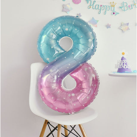 40 inch galaxy number balloon birthday balloon for party decoration