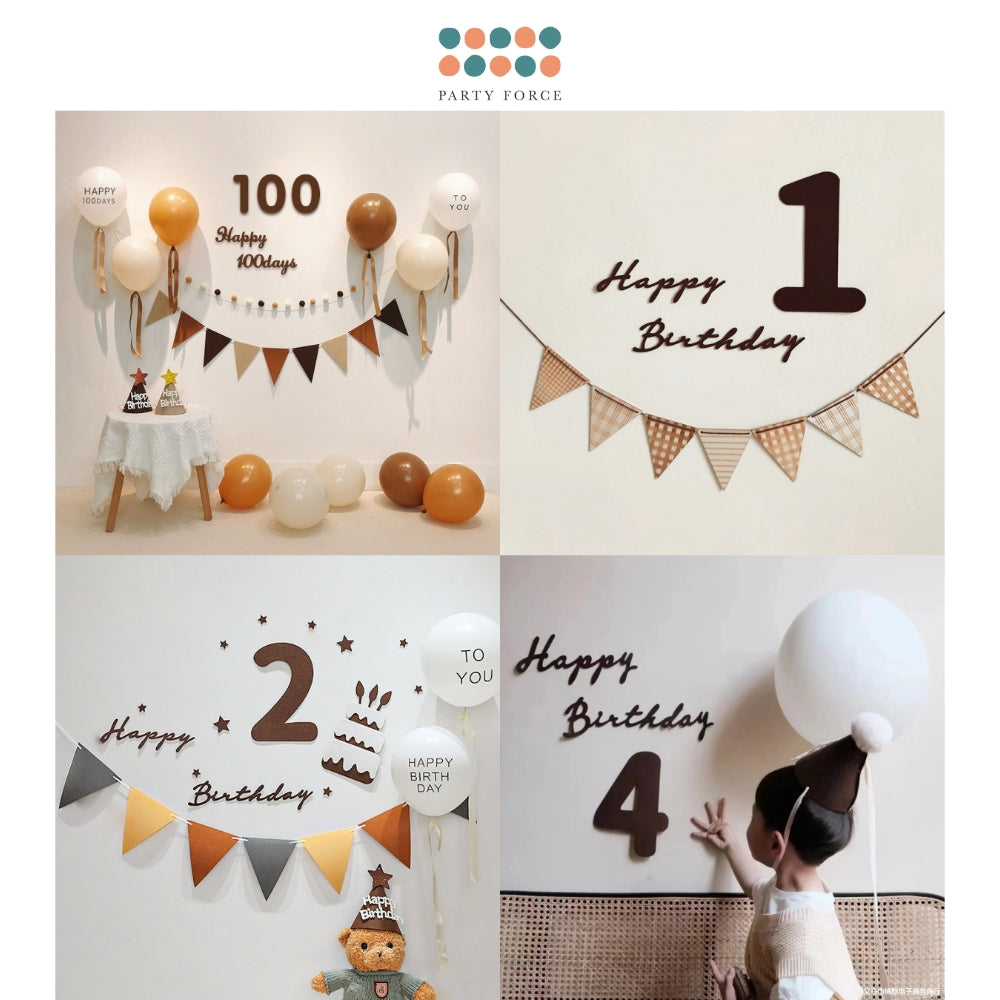 [SG Seller] Felt Reusable Happy Birthday Party Decoration Banner