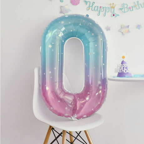 40 inch galaxy number balloon birthday balloon for party decoration