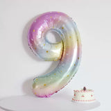 40 inch pastel rainbow Number balloon birthday balloon for party decoration