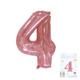 32 inch Jelly Pink Number Balloon