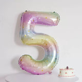 40 inch pastel rainbow Number balloon birthday balloon for party decoration