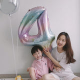 40 inch pastel rainbow Number balloon birthday balloon for party decoration