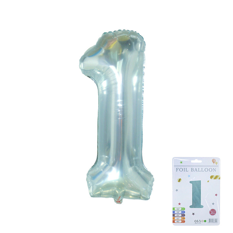 32 inch Jelly Blue Number Balloon