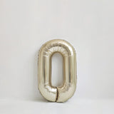 40 inch white gold number balloon for birthday party decoration