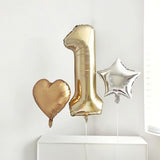 40 inch white gold number balloon for birthday party decoration