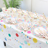 Colorful Party Balloons Disposable Table Cloth