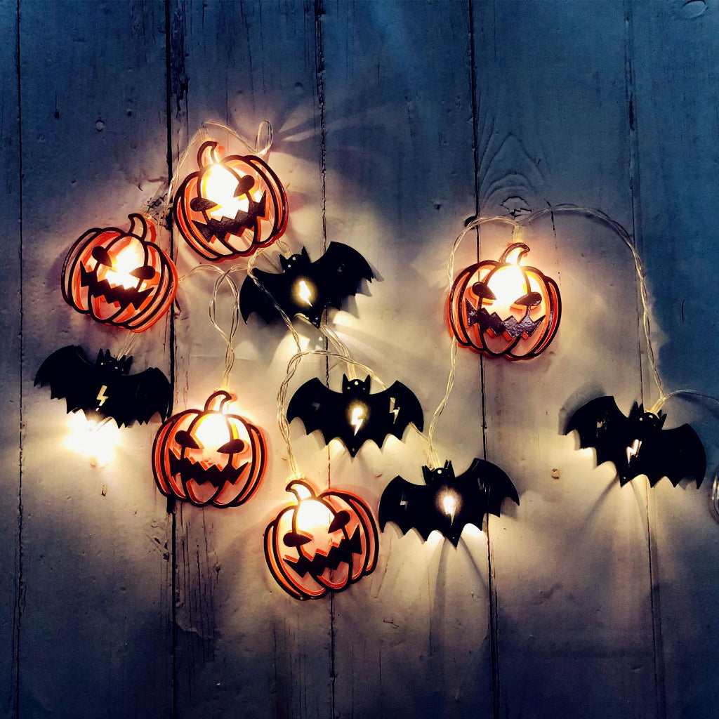 Halloween Metal Casing Led Fairy Light - Pumpkin Bat