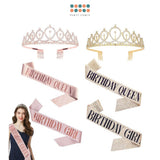[SG Instock] Birthday Sash Birthday Crown Tiara Birthday King Queen Girl Boy Birthday Decoration