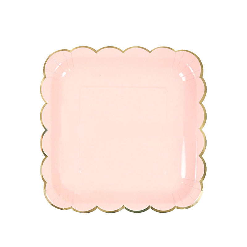 Disposable Paper Plate pastel Ice Cream Pastel Rainbow for Birthday Party