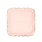 Disposable Paper Plate pastel Ice Cream Pastel Rainbow for Birthday Party