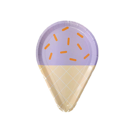 Disposable Paper Plate pastel Ice Cream Pastel Rainbow for Birthday Party