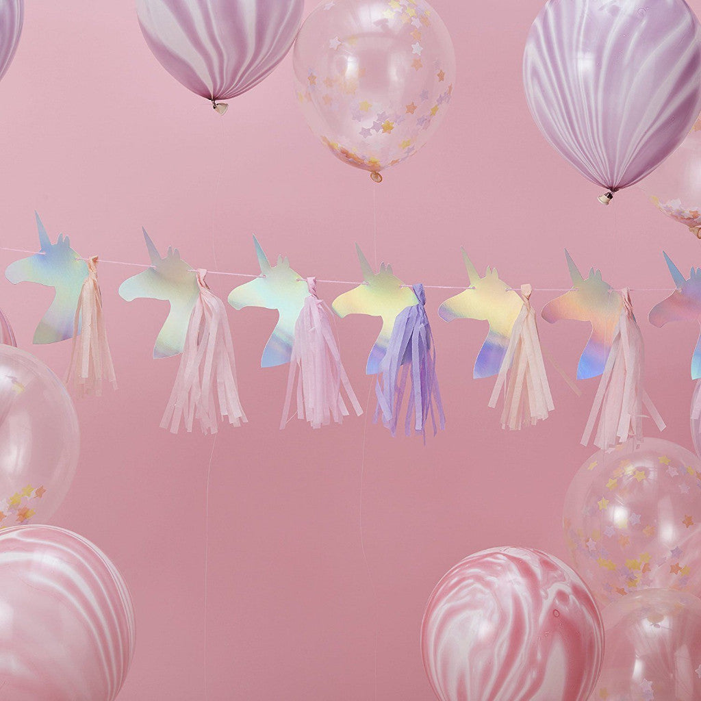 Everything Unicorn theme birthday decoration balloon banner tableware