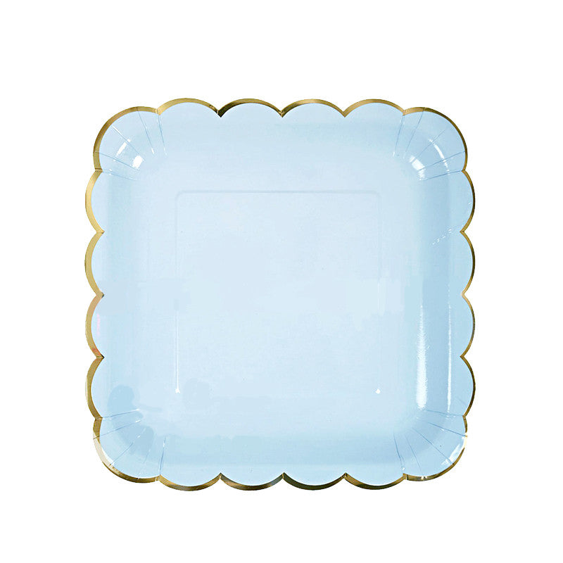 Disposable Paper Plate pastel Ice Cream Pastel Rainbow for Birthday Party