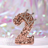 Premium Number Candle Fancy Glitter Happy birthday Candle
