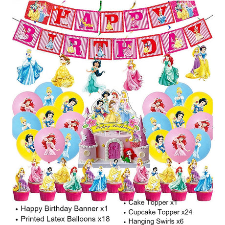 [SG Instock] - Personalised Princess Theme Birthday Party Decoration