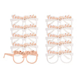 Bride To Be Paper Glasses - 1 Rose Gold + 9 White Set