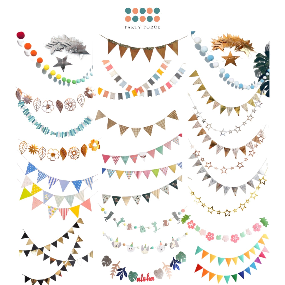 [SG Instock] Decorative Happy Birthday Banner Garland Triangle Flag Bunting for Party Decoration