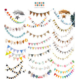 [SG Instock] Decorative Banner Garland Circle Star Flag Bunting Happy Birthday Party Decoration