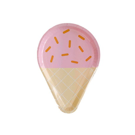 Disposable Paper Plate pastel Ice Cream Pastel Rainbow for Birthday Party