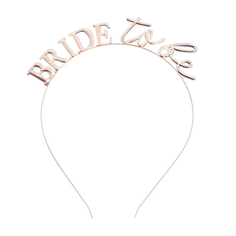 Premium Cursive Bride to be Tiara - Rose Gold
