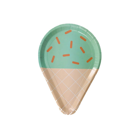 Disposable Paper Plate pastel Ice Cream Pastel Rainbow for Birthday Party