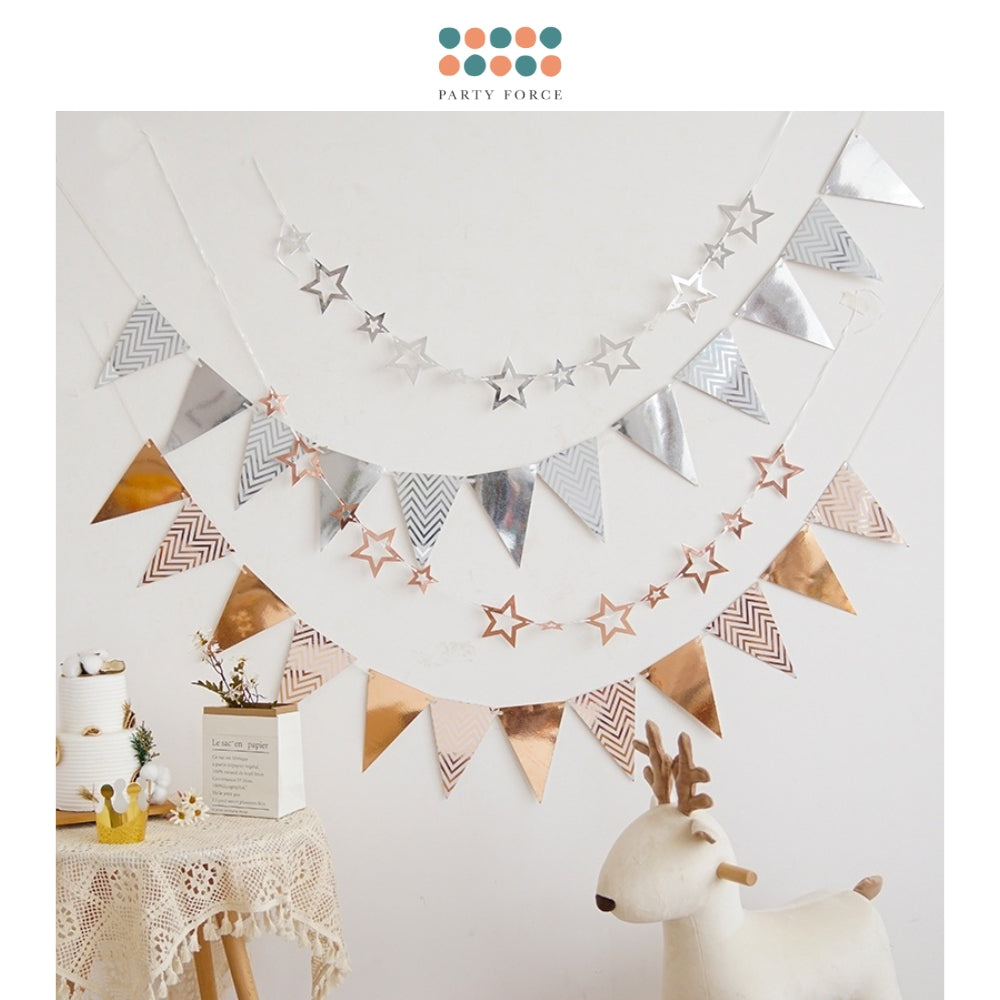 [SG Instock] Decorative Happy Birthday Banner Garland Triangle Flag Bunting for Party Decoration