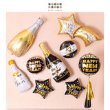 Happy New Year party Decoration Foil Balloon Tableware for New Year Party Decoration