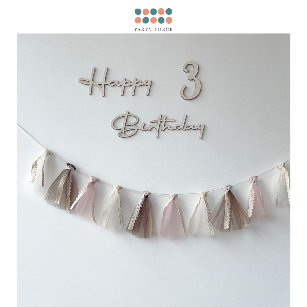 [SG Instock] Decorative Happy Birthday Banner Garland Triangle Flag Bunting for Party Decoration