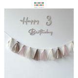 [SG Instock] Decorative Happy Birthday Banner Garland Triangle Flag Bunting for Party Decoration