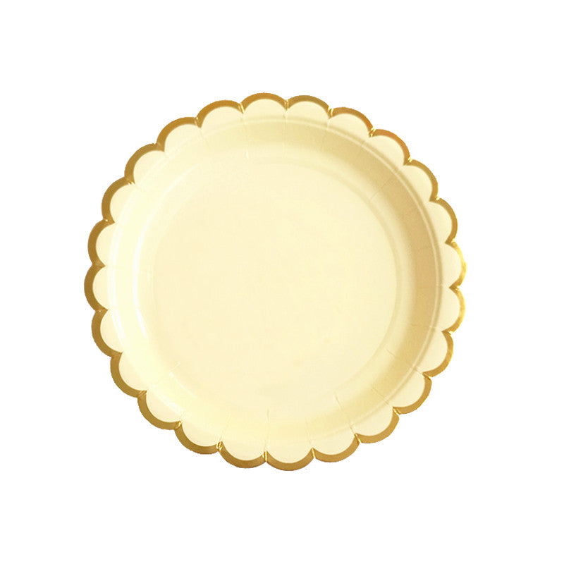 Disposable Paper Plate pastel Ice Cream Pastel Rainbow for Birthday Party