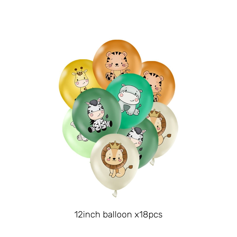 Animal Safari theme party balloon for Happy birthday Party Decoration
