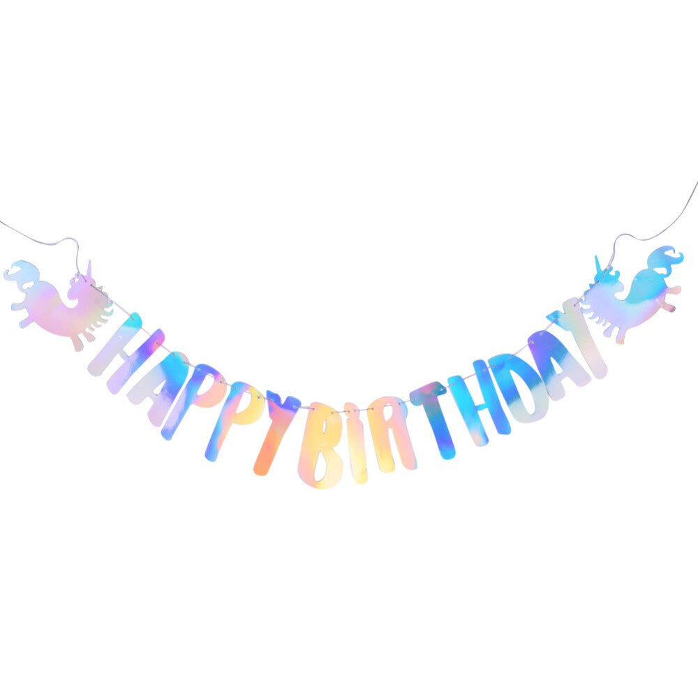 Everything Unicorn theme birthday decoration balloon banner tableware