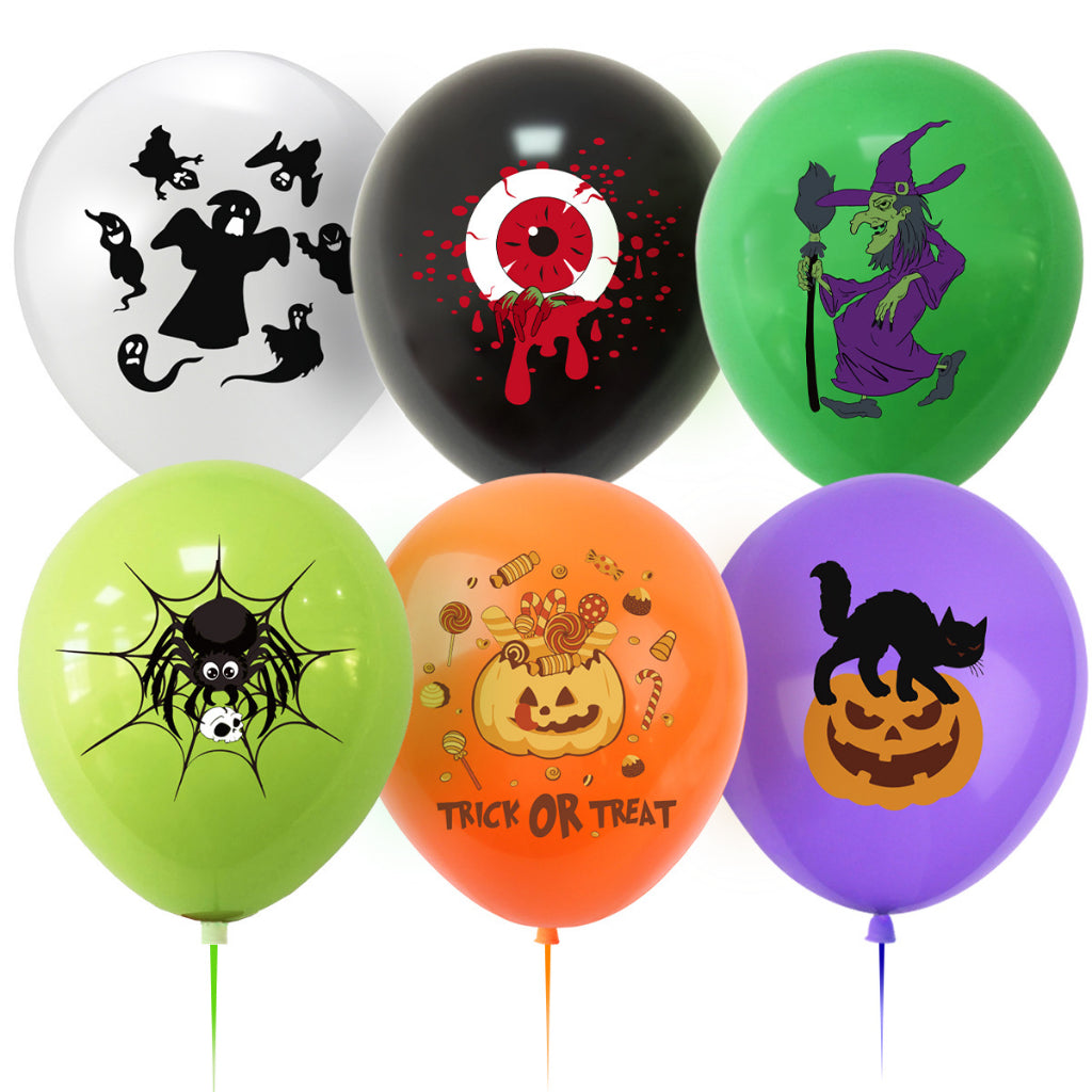 [SG Seller] - Halloween Paper Decorative lantern party fan Latex Balloons